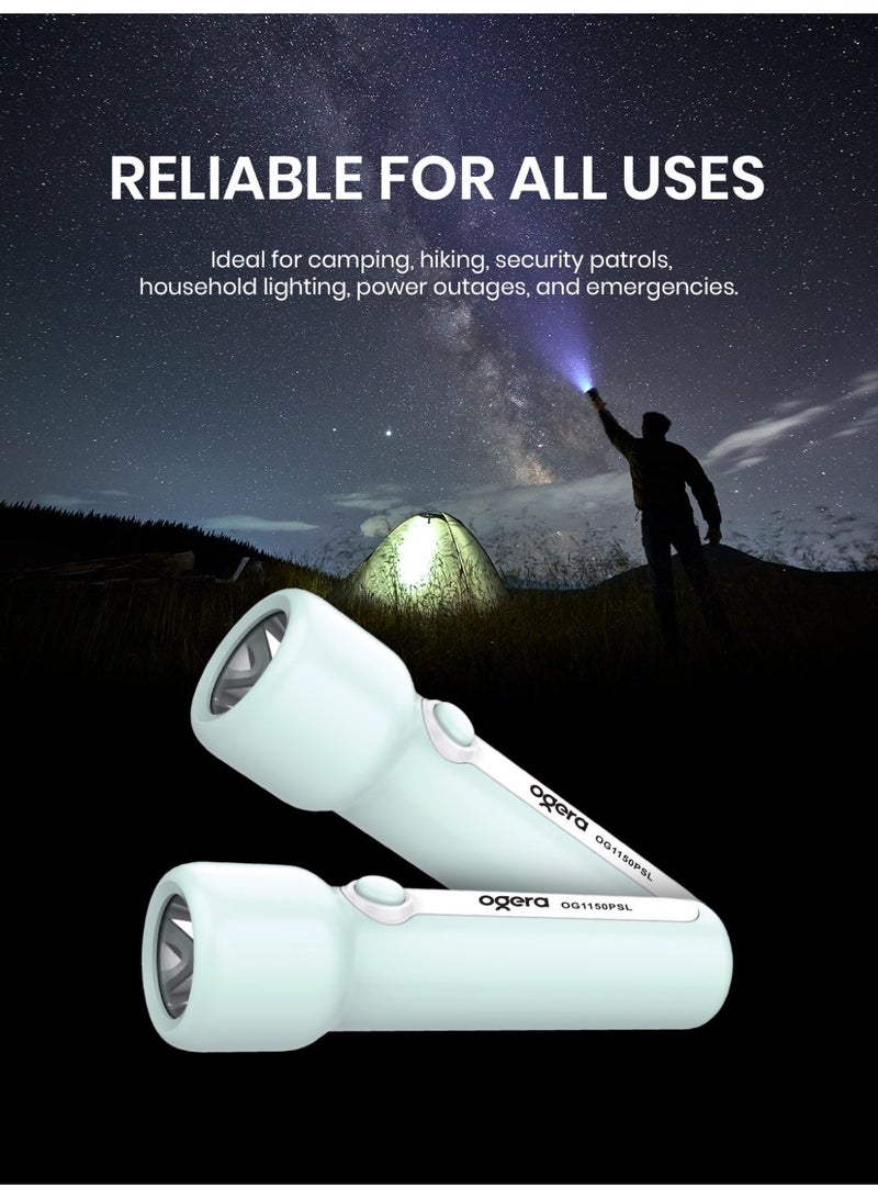 أوجيرا كشاف LED ببطارية ليثيوم | كشاف قابل لإعادة الشحن فائق السطوع | طاقة ليثيوم طويلة العمر | كشاف محمول للاستخدام الخارجي والطوارئ | ضمان سنتين | OG1150PSL | أبيض - Image 4